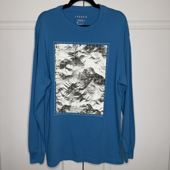 Jordan Other - Jordan Shirt Mens Medium Long Sleeve 23 Engineered Grid Topo Graphic Crewneck